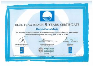 «Γαλάζια Σημαία» για την Παραλία Καστρί του Creta Maris Beach Resort